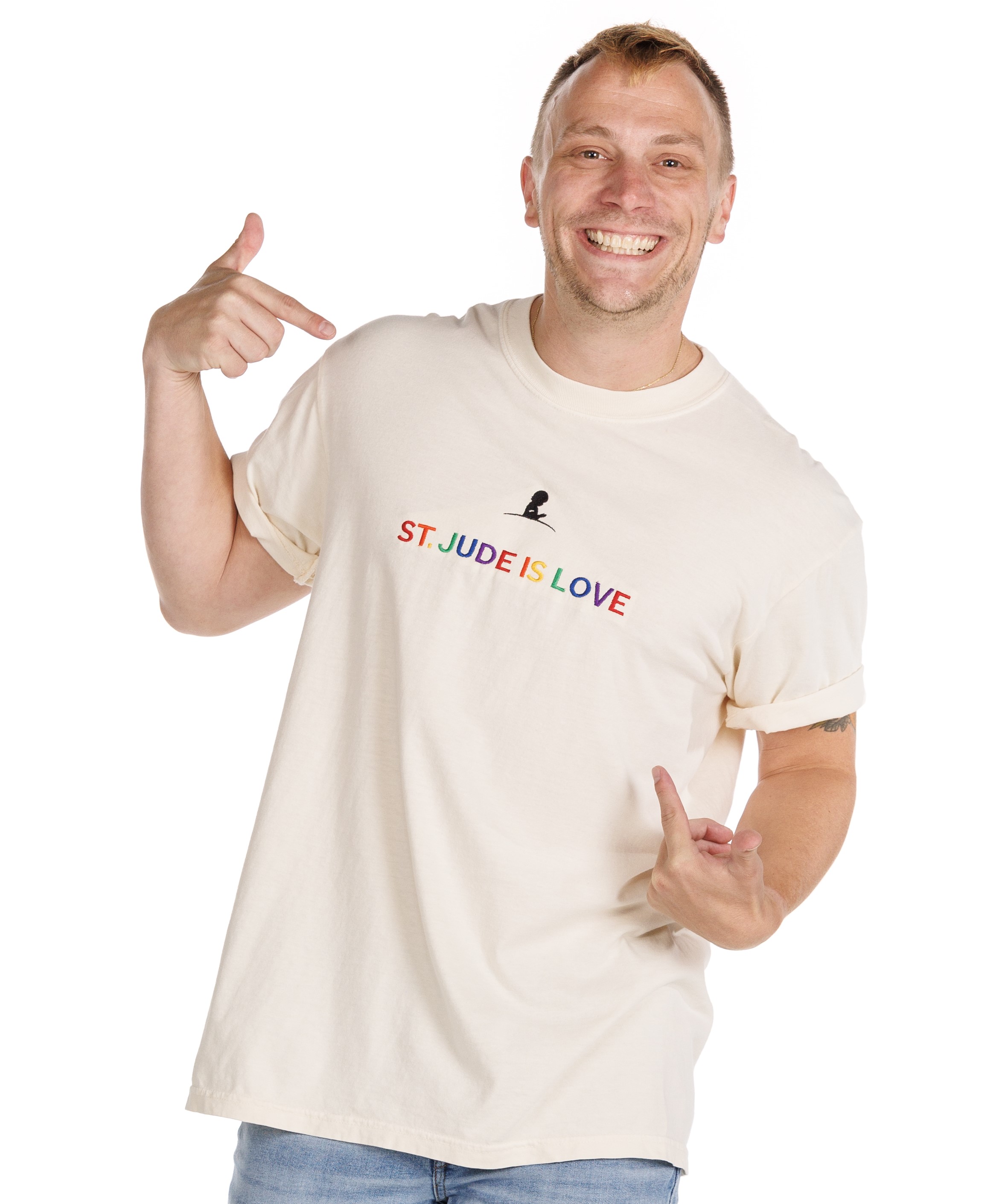 Primary image St. Jude is Love Embroidered T-Shirt